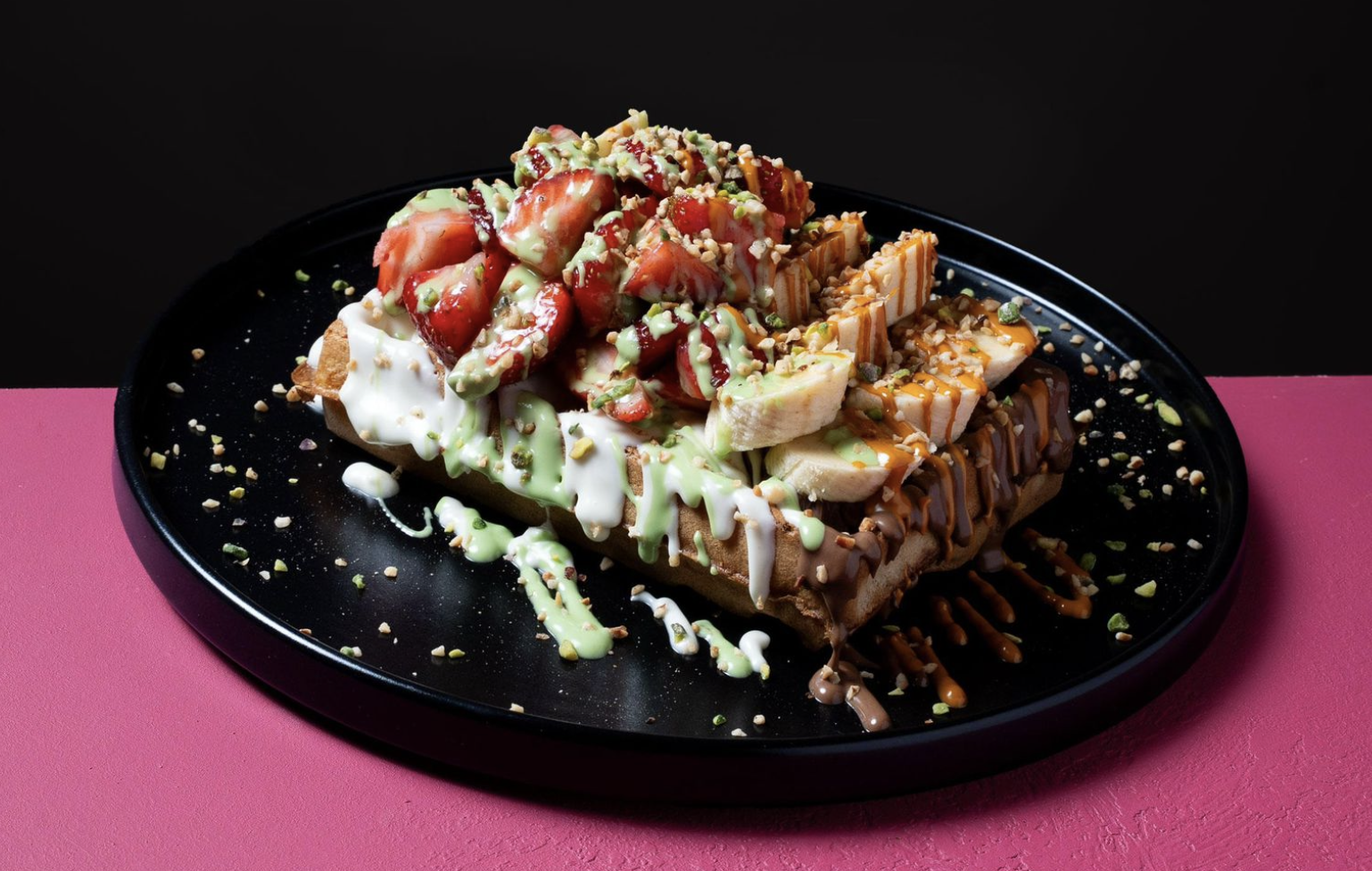 Karamel Fıstık waffle