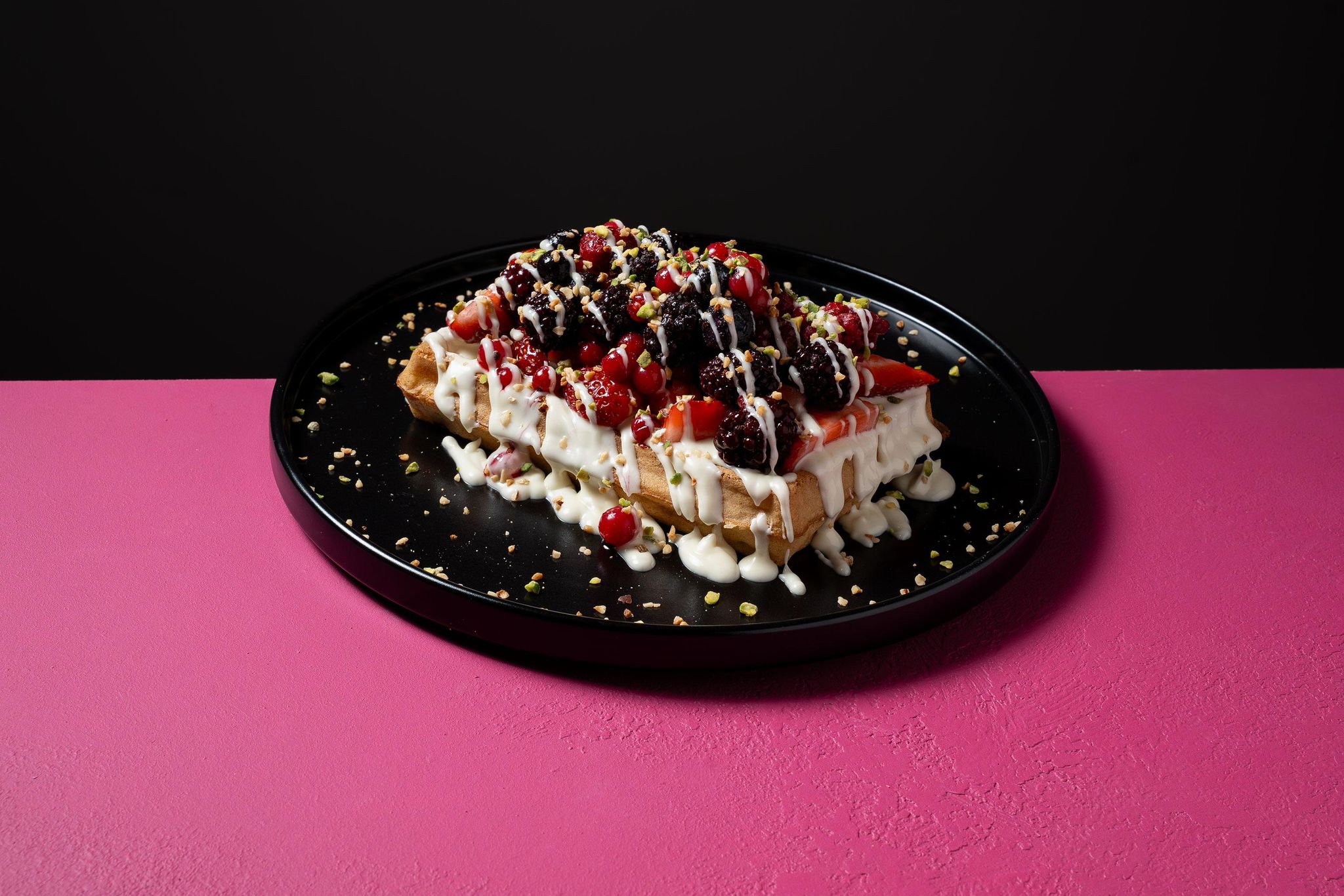 Kırmızı Beyaz waffle